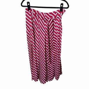 Intrend Italian Label Red & White Striped Wide-Leg Pants – Size 12